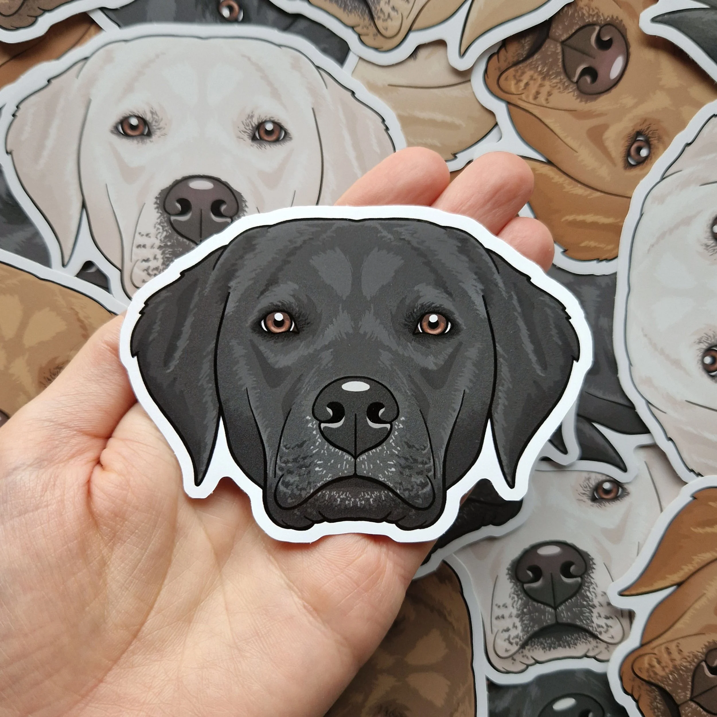 Labrador stickers Cute Labrador retriever decals golden
